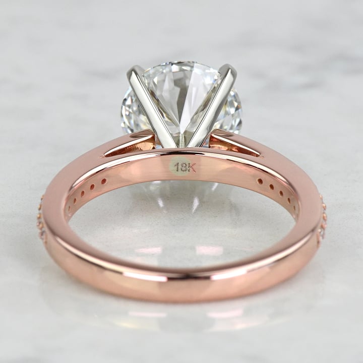 3 Carat Lab Diamond Cathedral Setting Engagement Ring