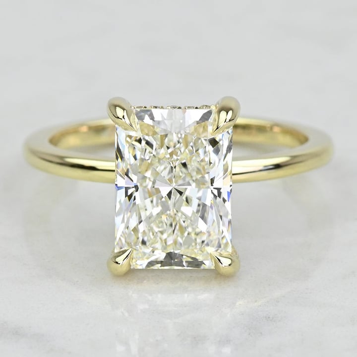 3.50 Carat Hidden-Halo Lab-Diamond Engagement Ring