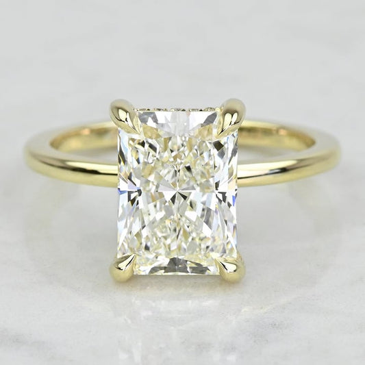 3.50 Carat Hidden-Halo Lab-Diamond Engagement Ring