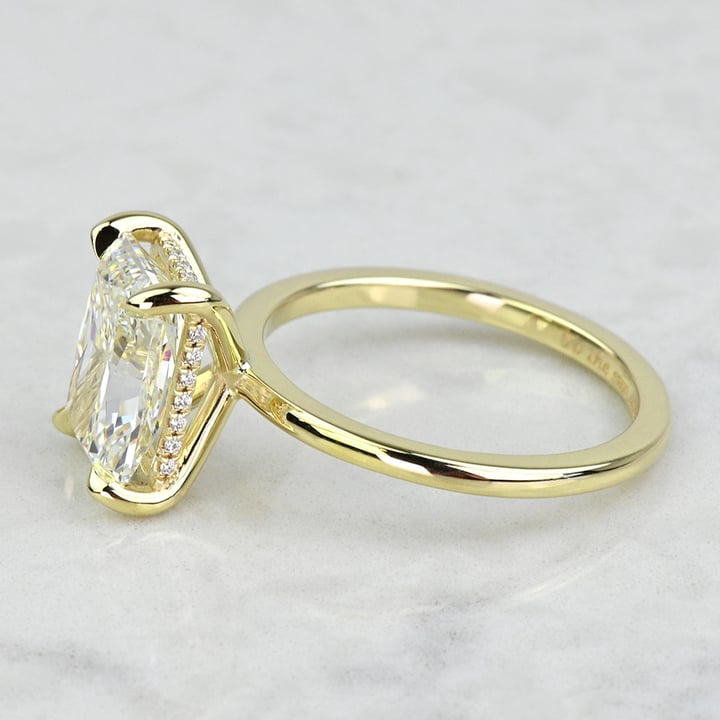 3.50 Carat Hidden-Halo Lab-Diamond Engagement Ring