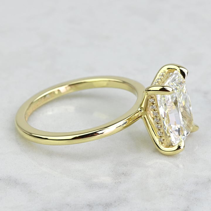 3.50 Carat Hidden-Halo Lab-Diamond Engagement Ring